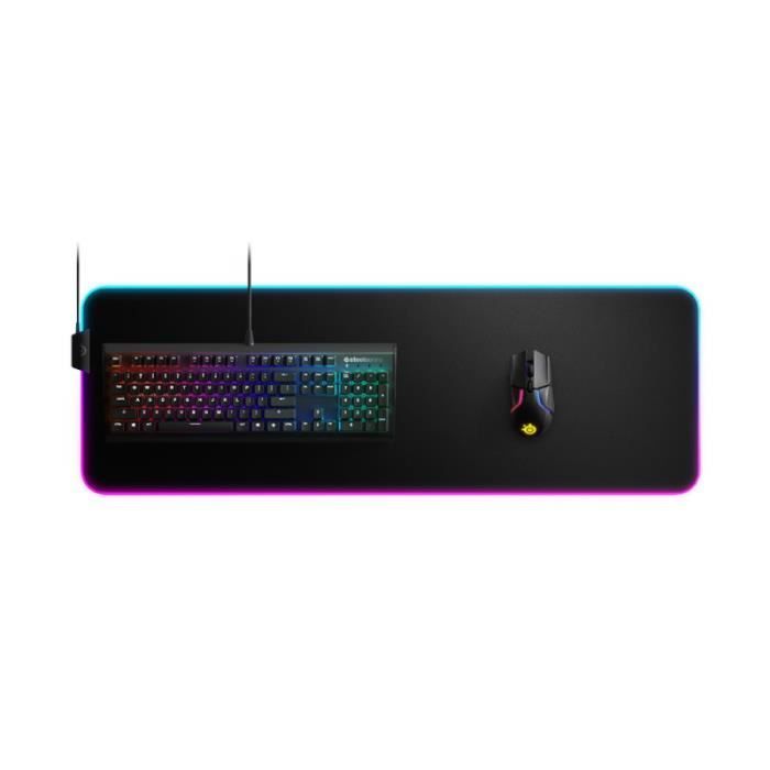 Tapis de souris - STEELSERIES - QcK Prism Cloth XL - 90 cm - RVB dynamique - Anti-dérapant