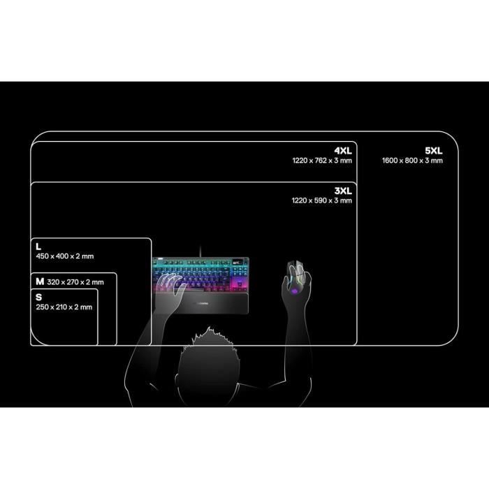 STEELSERIES Gaming Mouse Pad - QcK 3XL - Micro-Woven Surface - 1220 x 590 x 3 mm