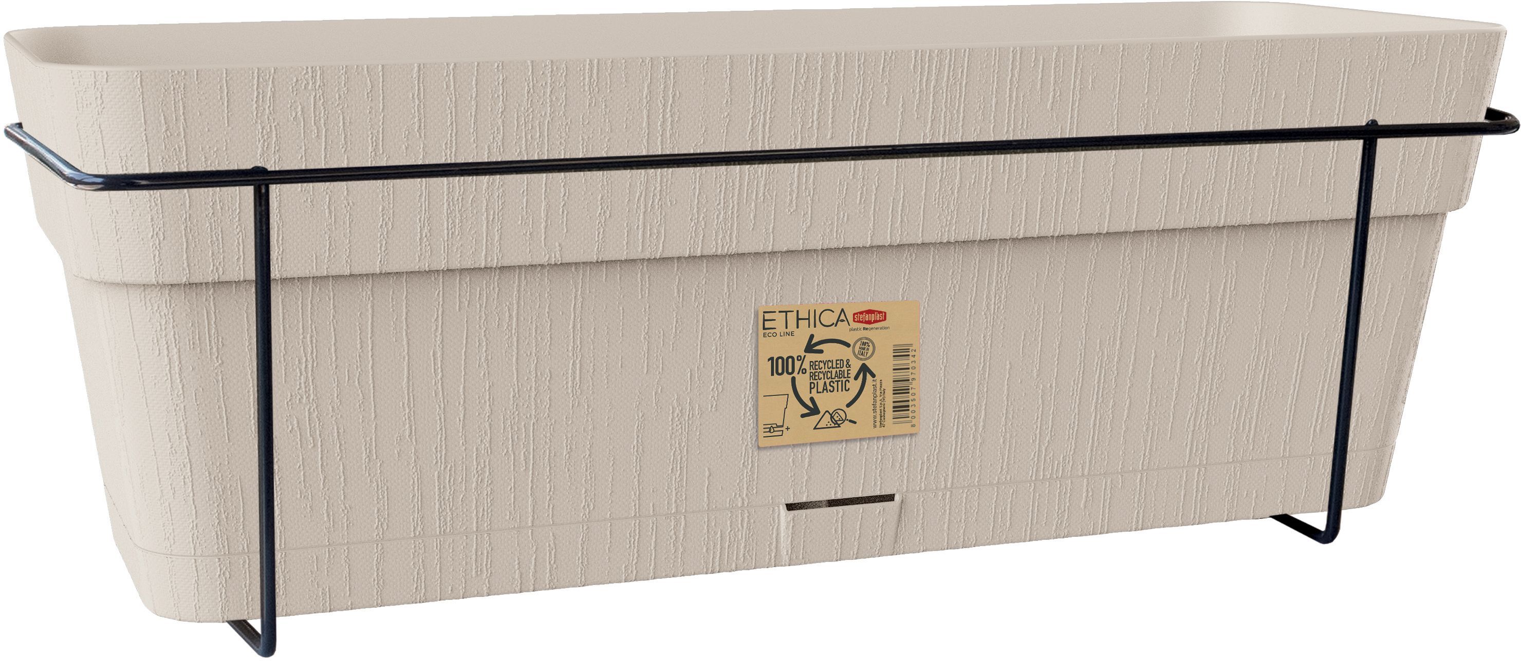 STEFANPLAST Balcony Planter ETHICA 9 L 50x18x17 cm Chalk h17
