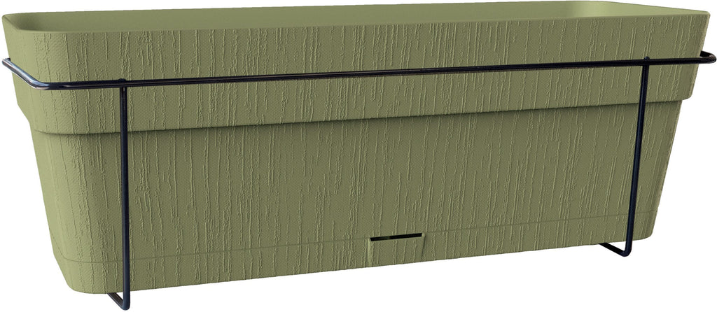 STEFANPLAST Balcony Planter ETHICA 9 L 50x18x17 cm Olive Green h17