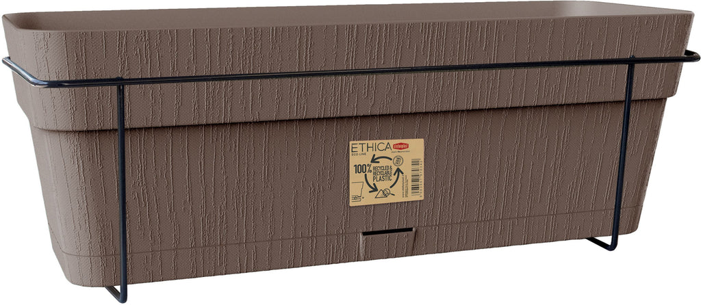 STEFANPLAST Balcony Planter ETHICA 9 L 50x18x17 cm Taupe h17