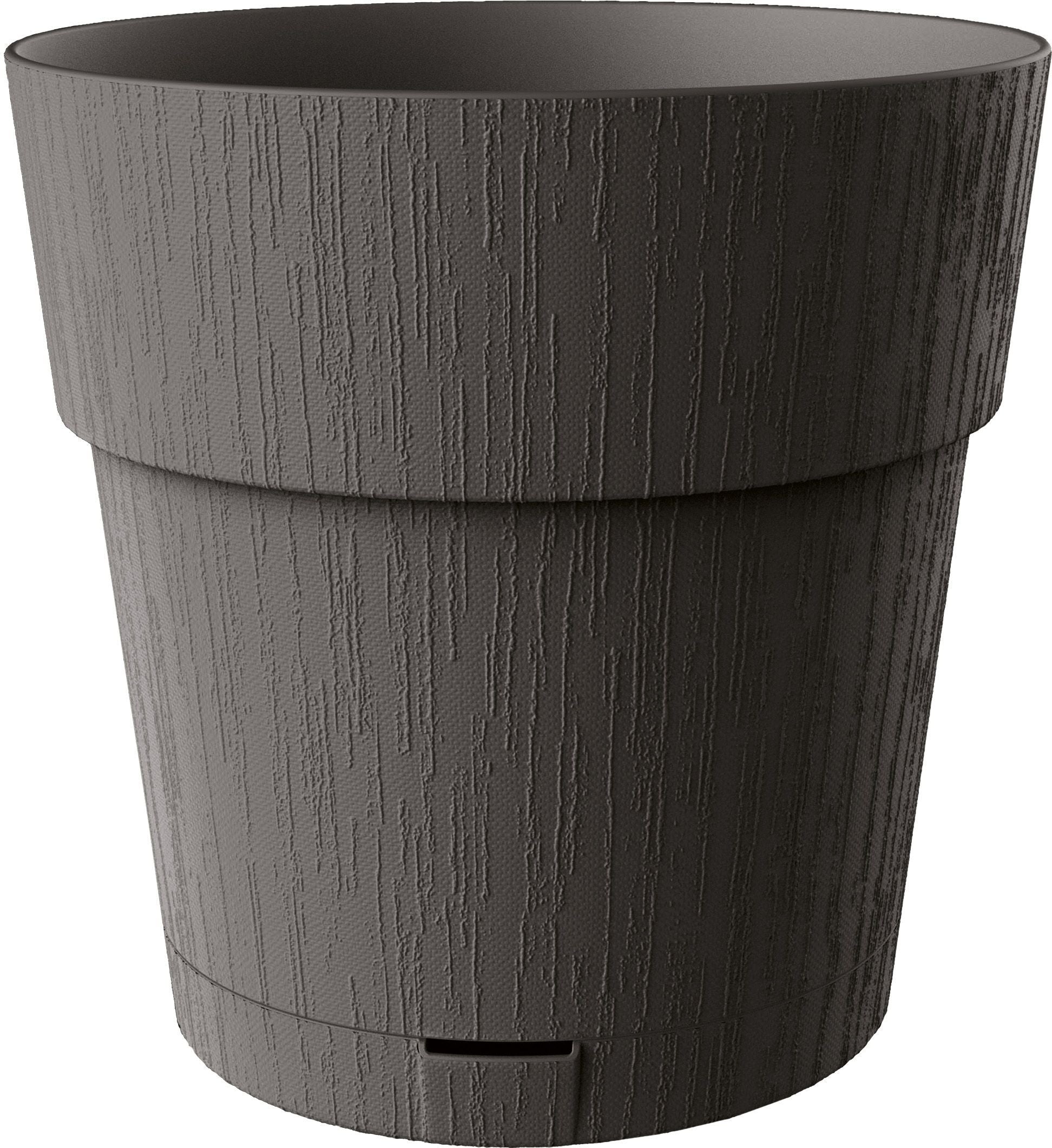 STEFANPLAST Pot de fleur ETHICA - 2 L - 40 x h39 cm - Avec réserve d'eau - Gris