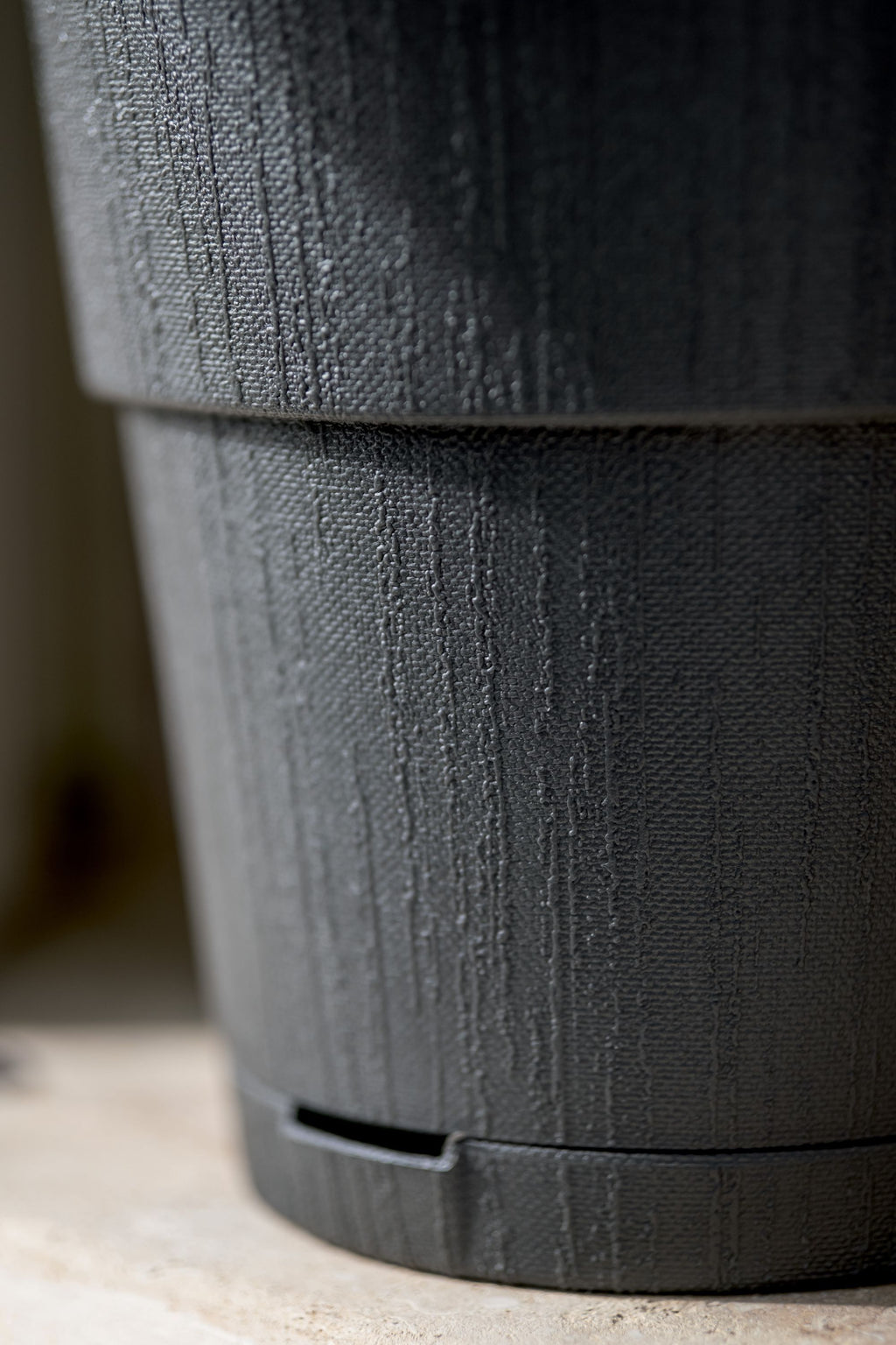 STEFANPLAST Pot de fleur ETHICA - 2 L - 40 x h39 cm - Avec réserve d'eau - Gris