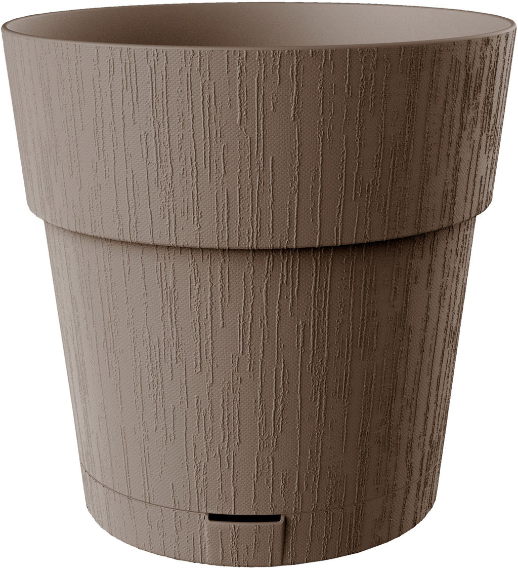 STEFANPLAST Pot de fleur ETHICA - 2 L - 40 x h39 cm - Avec réserve d'eau - Taupe