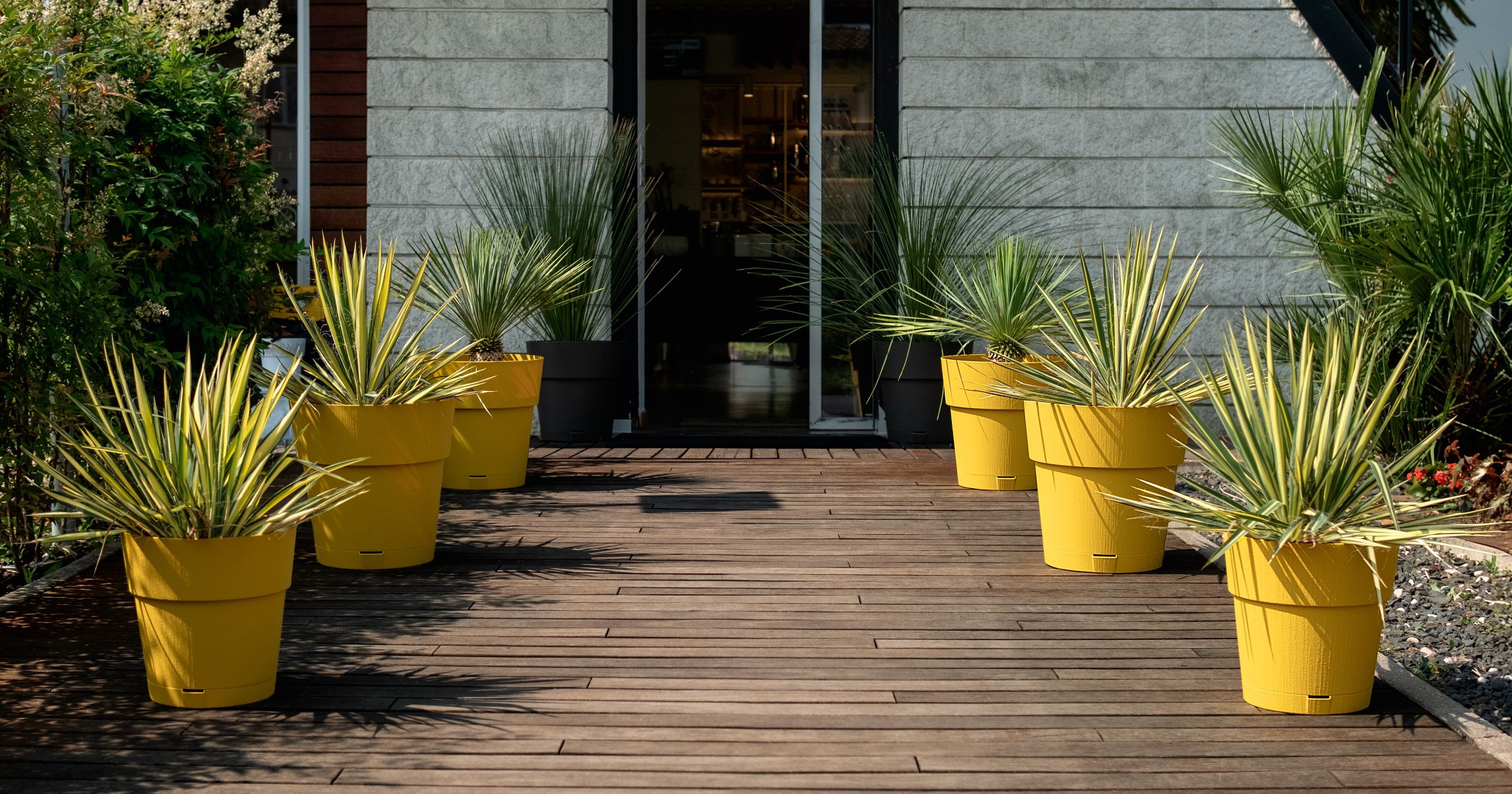 STEFANPLAST ETHICA Flower Pot - 2 L - 40x39 cm - With Water Reservoir - Mustard h39