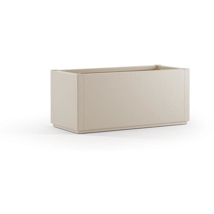 STEFANPLAST ETHICA Rectangular Flower Box/Planter - 80 L - 80x36xh 35 cm - Chalk