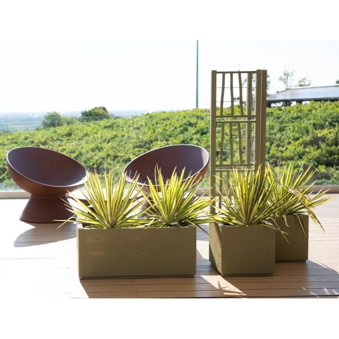STEFANPLAST ETHICA Rectangular Flower Box/Planter - 80 cm - 100x43x35 cm - Green