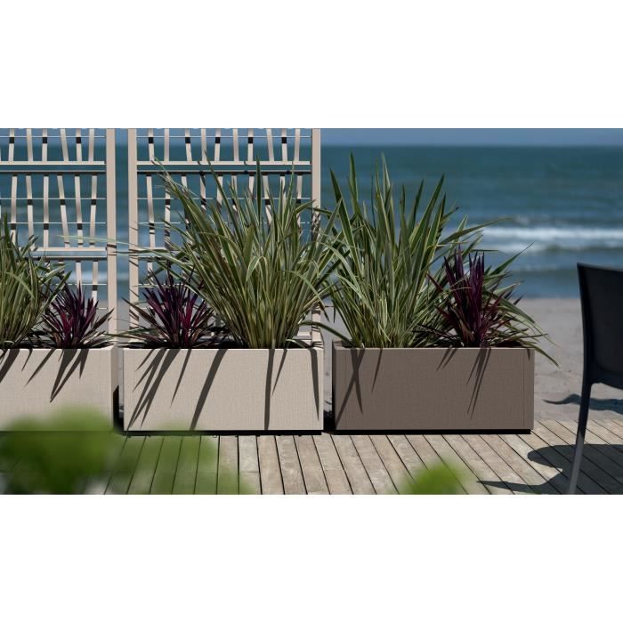 STEFANPLAST ETHICA Rectangular Flower Box 80 cm - 80x36x35cm - Taupe