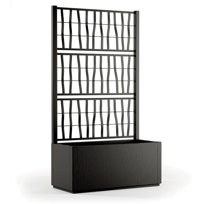STEFANPLAST ETHICA Flower Box with Trellis - 80x36x140cm - Graphite 80x36xh