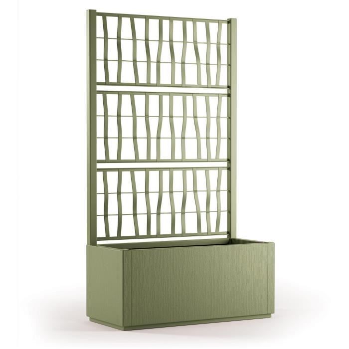 STEFANPLAST ETHICA Flower Box with Trellis - 80x36x140cm - Green 80x36xh