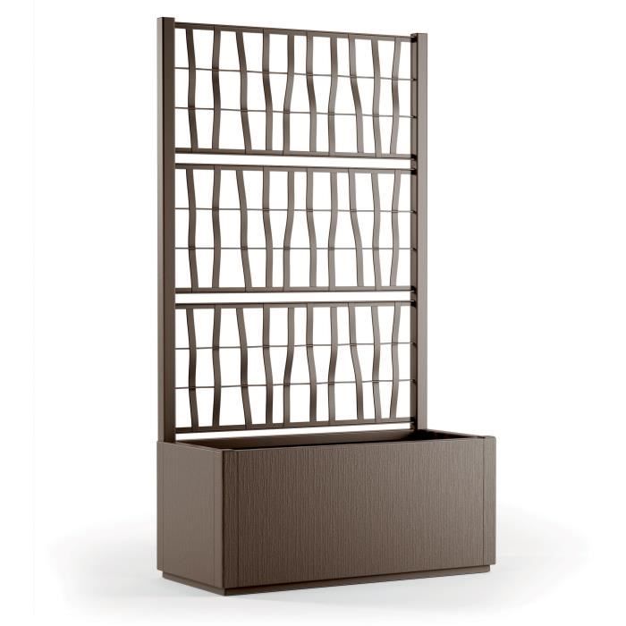 STEFANPLAST ETHICA Flower Box with Trellis - 80x36x140cm - Taupe 80x36xh