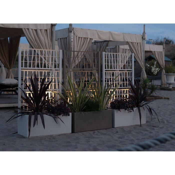STEFANPLAST ETHICA Flower Box with Trellis - 80x36x140cm - Taupe 80x36xh