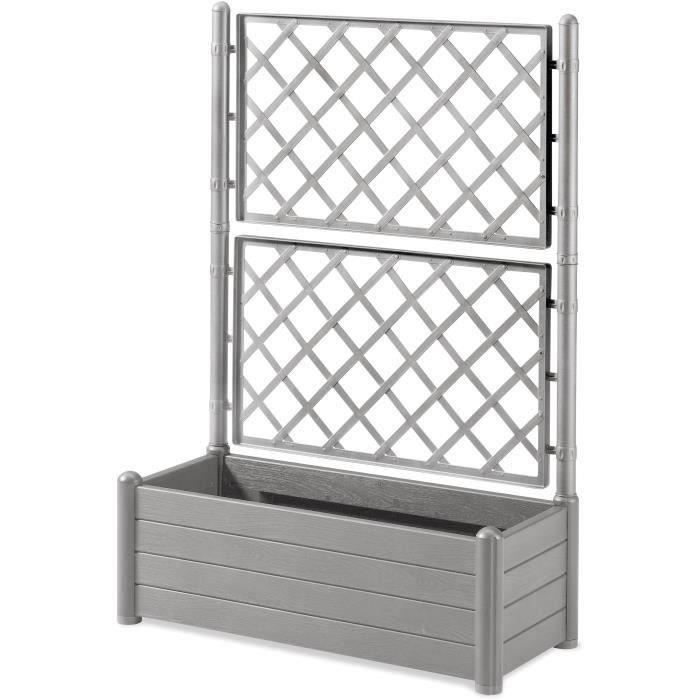 STEFANPLAST Flower Box Italia Rectangular Mesh Stone Gray 100x43xH.142 cm
