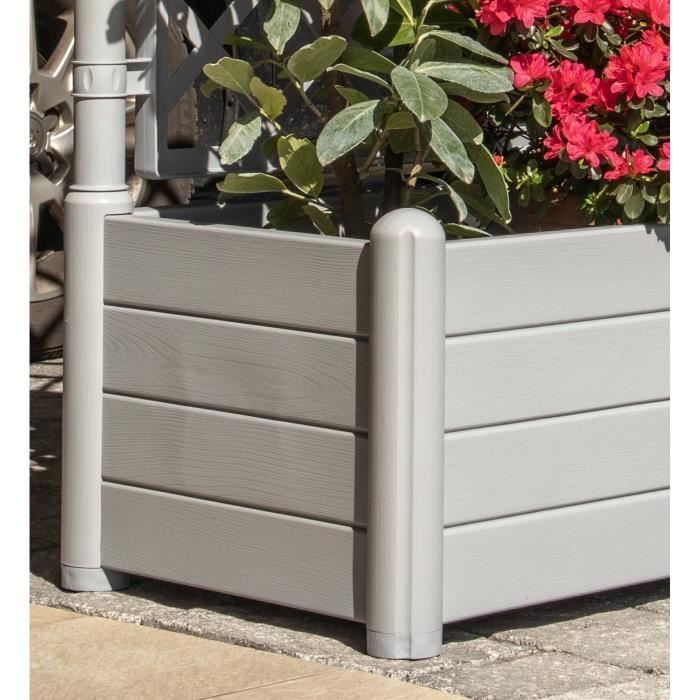 STEFANPLAST Flower Box Italia Rectangular Mesh Stone Gray 100x43xH.142 cm