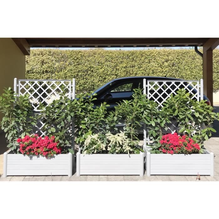 STEFANPLAST Flower Box Italia Rectangular Mesh Stone Gray 100x43xH.142 cm