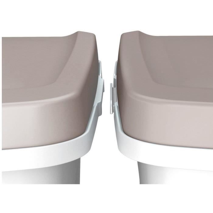 KERBL Pet Food Container - 15 L - Brown/White - Hermetic Closure