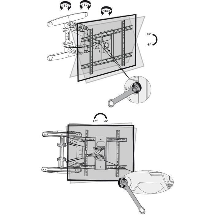 Stell Adjustable Slim Mount - TV - 40-70 Inch - SHO 7620