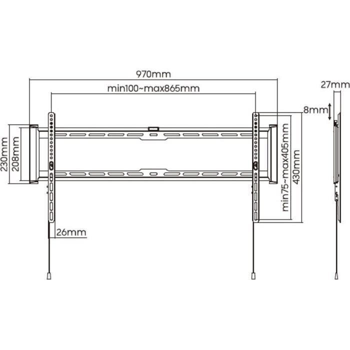 Fixed TV Support - SLIM - Stell - SHO 7210