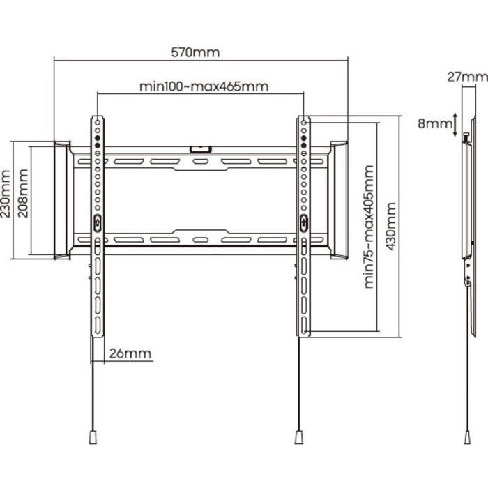 Fixed TV Support - SLIM - Stell - SHO 7200