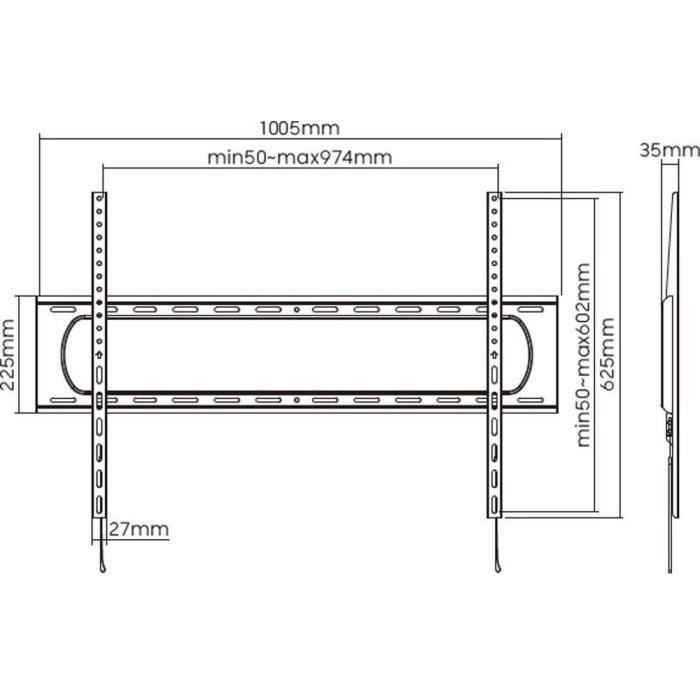 Stell Fixed TV Mount - 60-120 inch - 120 kg - VESA Compatible - SHO 7220