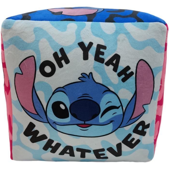 Disney Premium Cube Cushion Lilo & Stitch, Microfiber, 25 x 25 x 25 cm