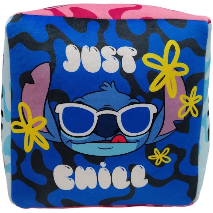Disney Premium Cube Cushion Lilo & Stitch, Microfiber, 25 x 25 x 25 cm