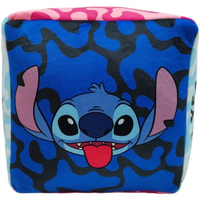 Disney Premium Cube Cushion Lilo & Stitch, Microfiber, 25 x 25 x 25 cm