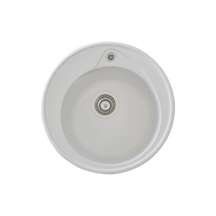 STRADOUR RONDA Inset Sink - SMC - 49 cm - Plain White - 1-Bowl