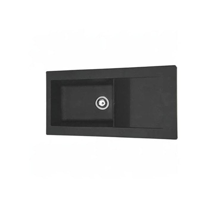 STRADOUR Inset Sink 1000 x 500 mm, 1 Large Bowl - Black - LIERRA - Made in France