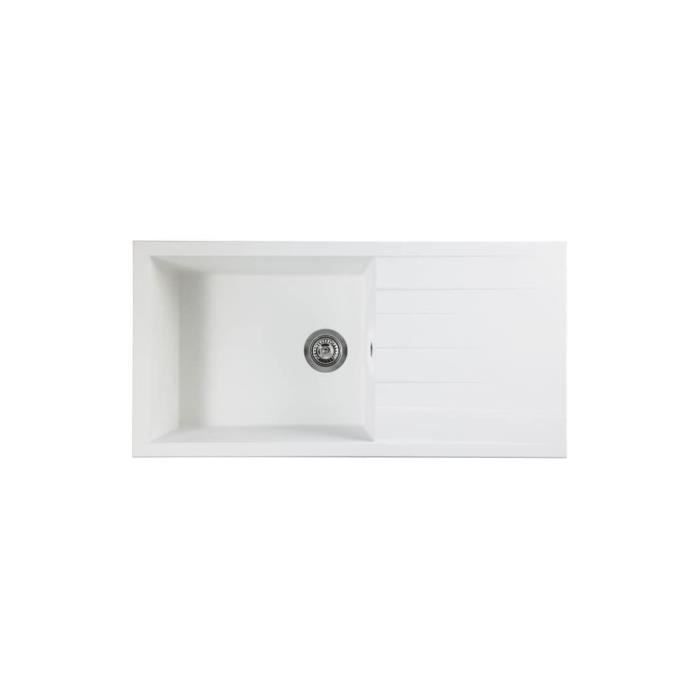 STRADOUR CUBE Inset Sink, Plain White SMC - 17,1 Bowl, 100 x 50 cm