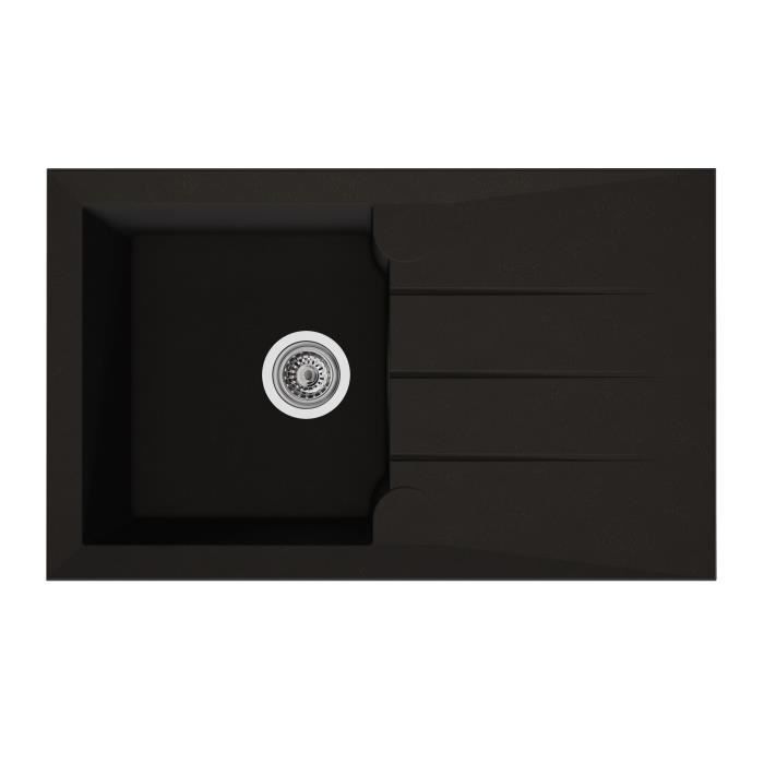 STRADOUR Alineo Inset Sink, Black BMC Resin - 81 x 50 cm