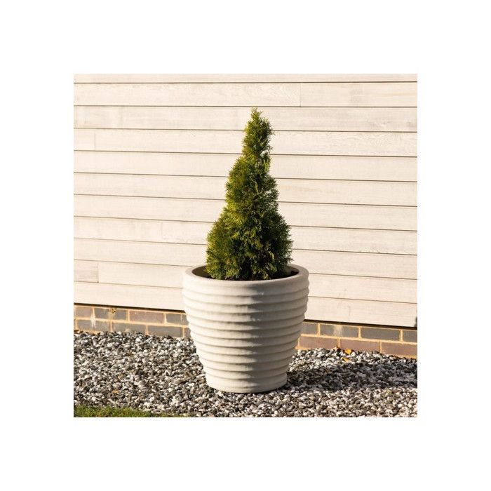STRATA Flower Pot - L - Moroccan - Ø 58 cm x 56 cm H - Stone Color