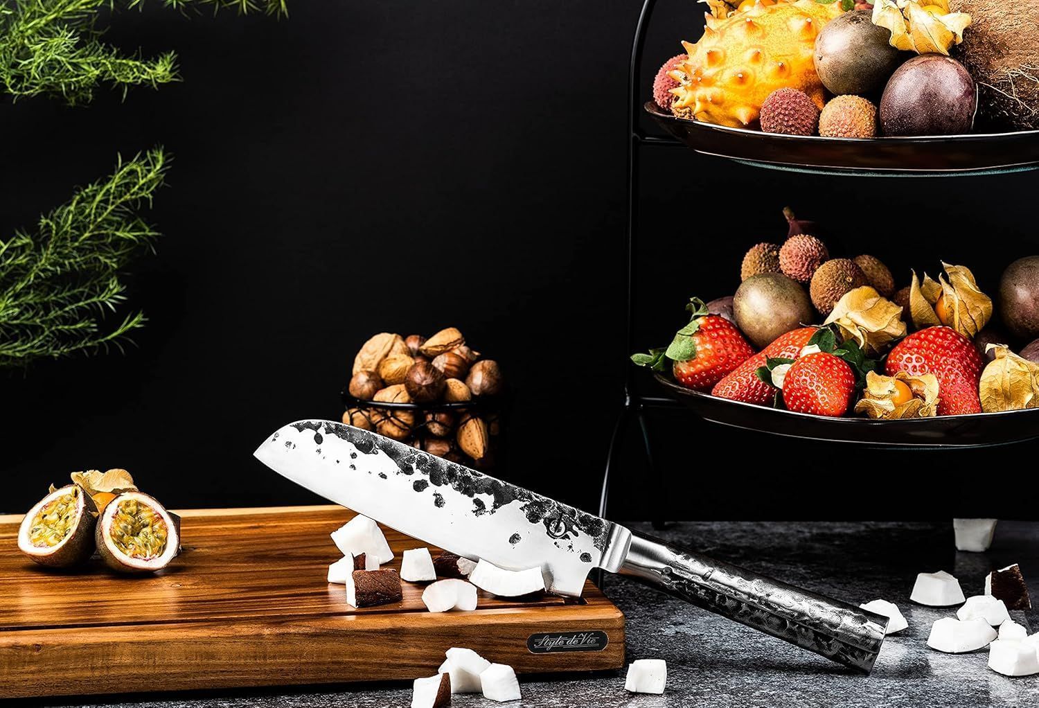 Style de Vie Non-slip Cutting Board - Acacia - 40 x 29 x 3 cm - With Groove and Handle