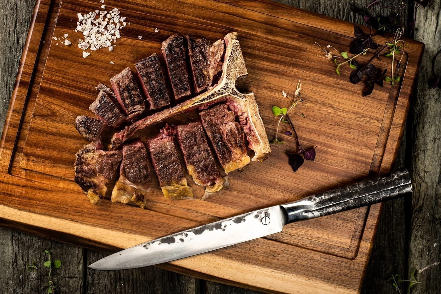 Style de Vie Non-slip Cutting Board - Acacia - 40 x 29 x 3 cm - With Groove and Handle
