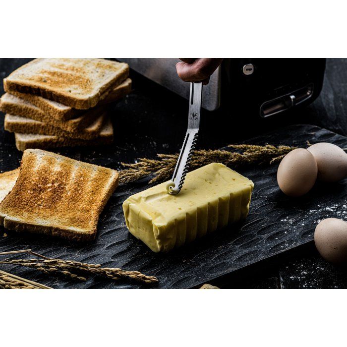 LIFESTYLE Cheese and Butter Knife Set - 6 Pieces - Stainless Steel - Silver