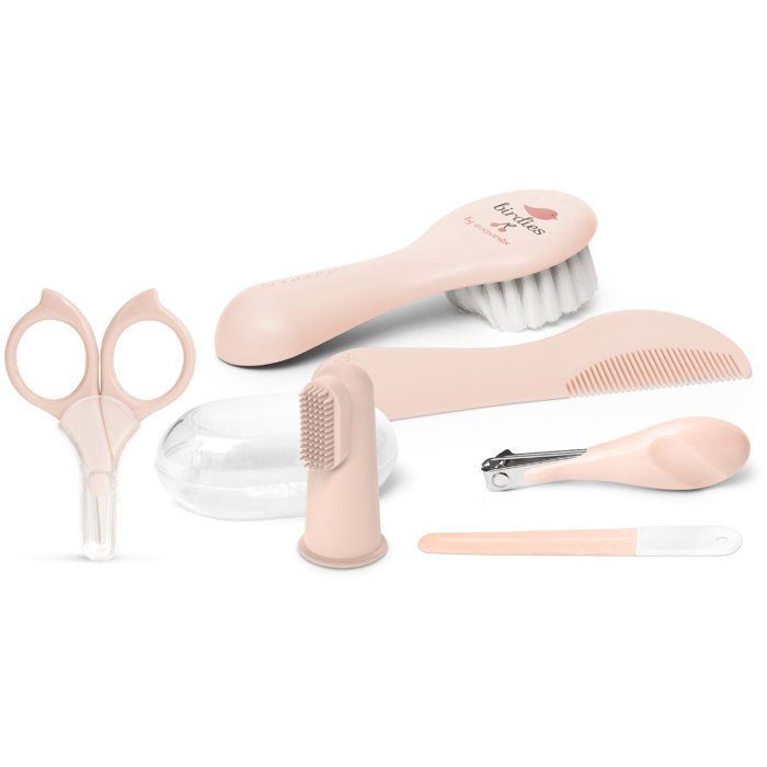 Baby Care Kit with Brush, Comb, Silicone Toothbrush, Scissors, Nail File, Nail Clippers
