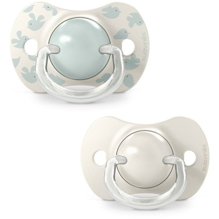 SUAVINEX Symmetrical Pacifiers - Pack of 2 - 6 to 18 months - Birdies - Green