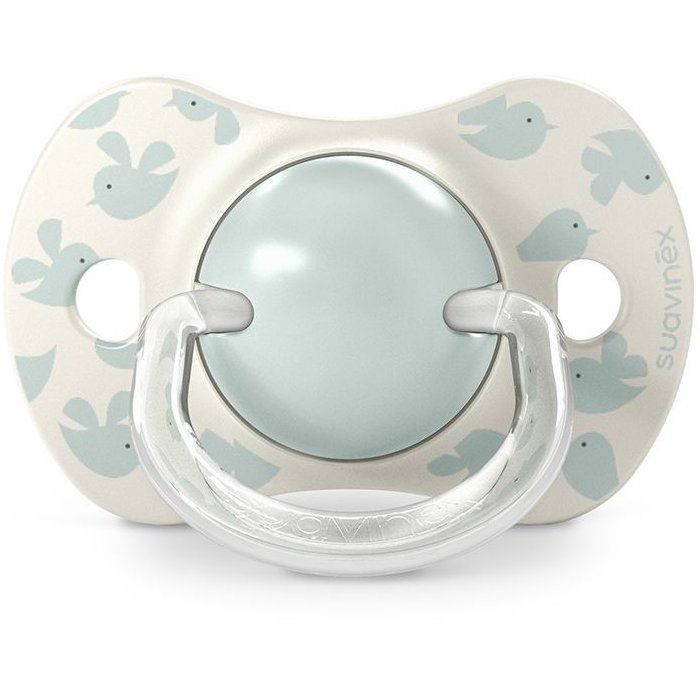 SUAVINEX Symmetrical Pacifiers - Pack of 2 - 6 to 18 months - Birdies - Green