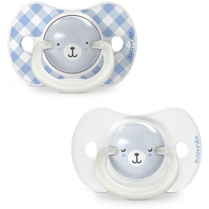 SUAVINEX Pack of 2 Symmetrical Pacifiers - SX Pro - 0-6 months - Blue