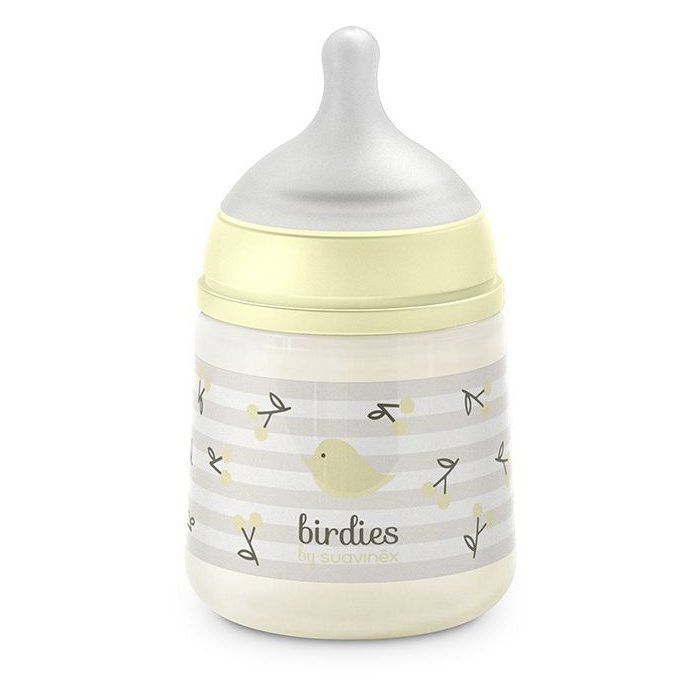 SUAVINEX Birdies Baby Bottle - SX Pro S Teat - 150 ml - 0 to 3 months - Beige