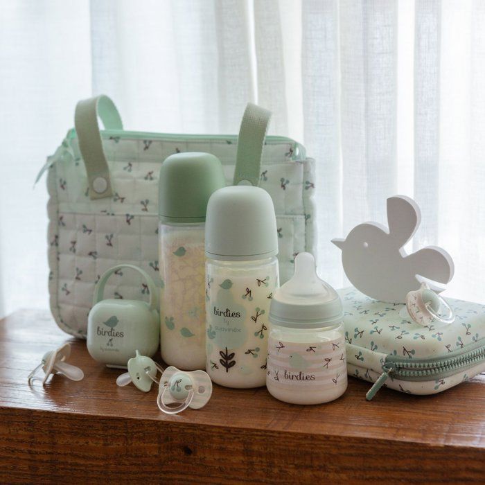 SUAVINEX Birdies Baby Bottle - SX Pro L Teat - 360 ml - 6 months and over - Green