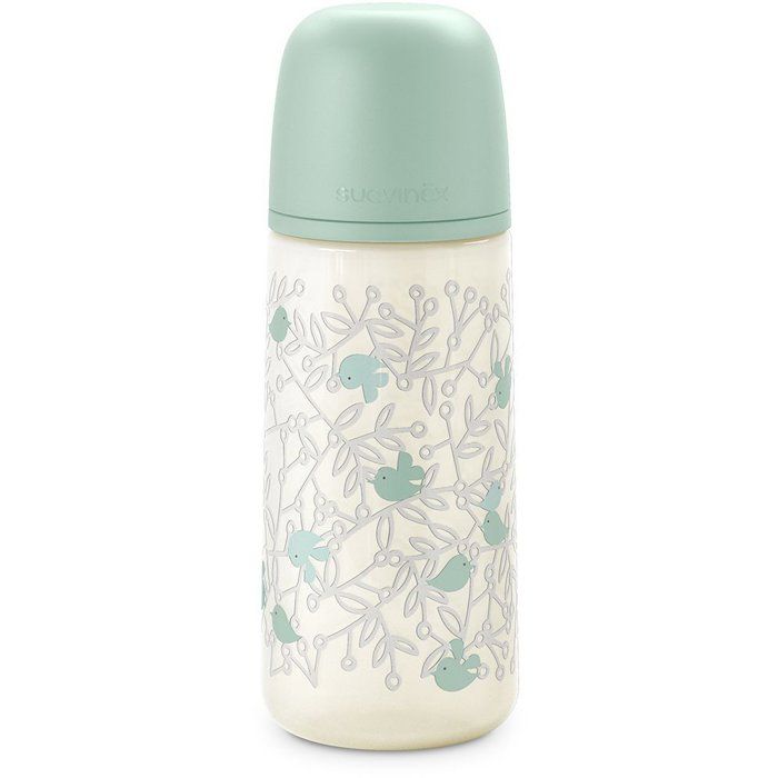 SUAVINEX Birdies Baby Bottle - SX Pro L Teat - 360 ml - 6 months and over - Green