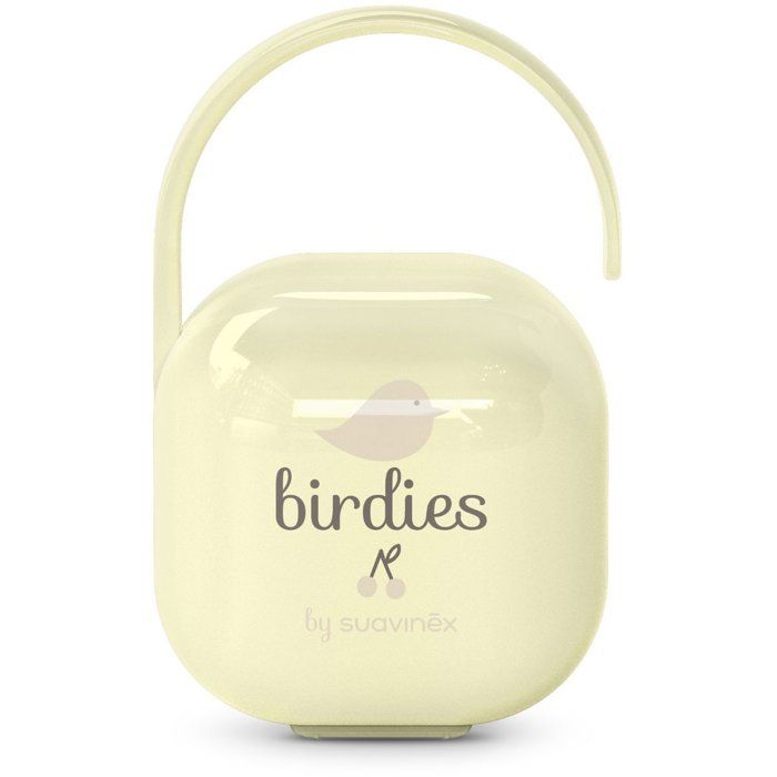 SUAVINEX Pacifier Holder - Birdies - Beige - From Birth