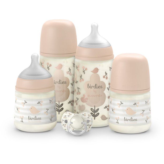 SUAVINEX Newborn Set - Birdies - 0 to 6 Months - Pink