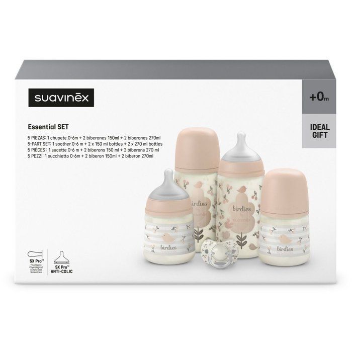 SUAVINEX Newborn Set - Birdies - 0 to 6 Months - Pink