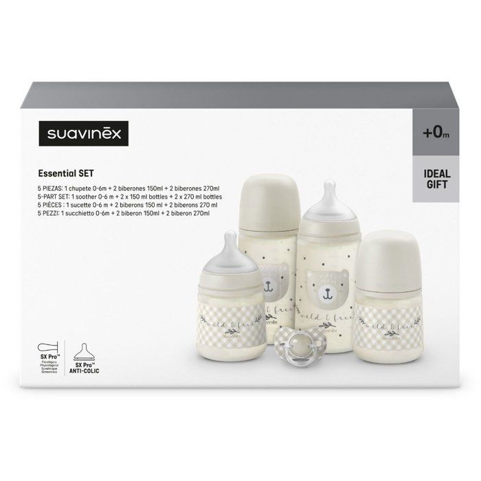 SUAVINEX Newborn Set - Night&Day Wild&Free - 0 to 6 Months - Beige