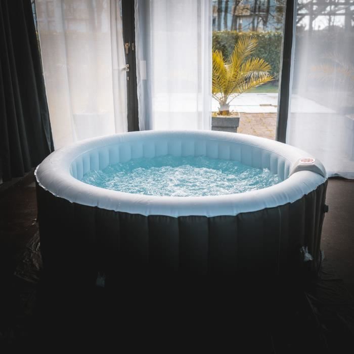 SUNSPA Inflatable Spa - AS04 - 185 x 65 cm - 4-Person Capacity - Round