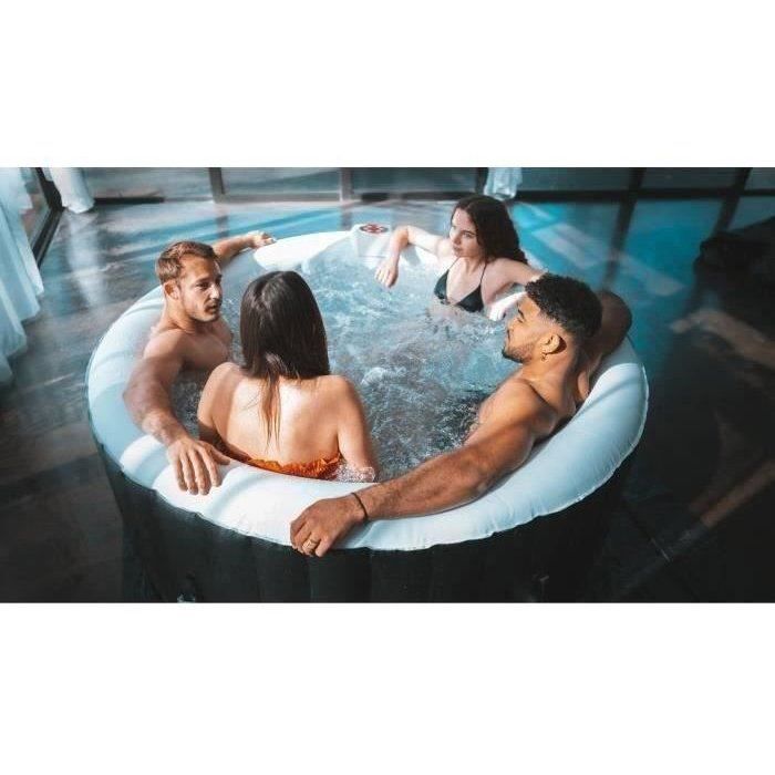 SUNSPA Inflatable Spa - AS04 - 185 x 65 cm - 4-Person Capacity - Round