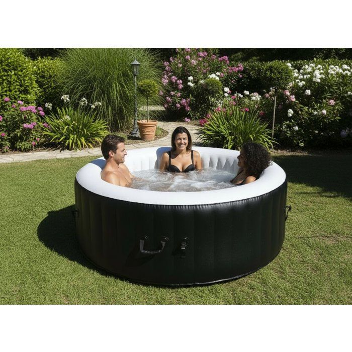 SUNSPA Inflatable Spa - AS04 - 185 x 65 cm - 4-Person Capacity - Round