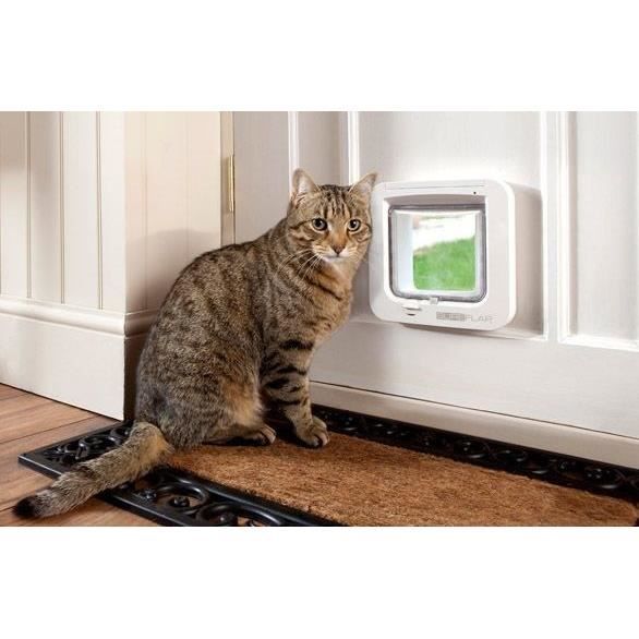 SUREFLAP Chatiere A Electronics - White - 142 mm x 120 mm (Memorization of a maximum of 32 chips)